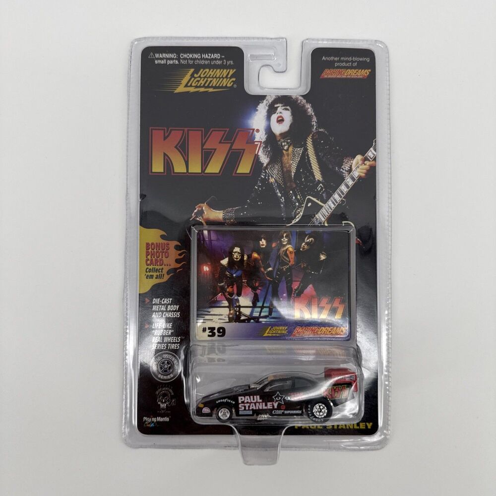Vintage Johnny Lightning Paul Stanley Race Car w/card #39 NOS